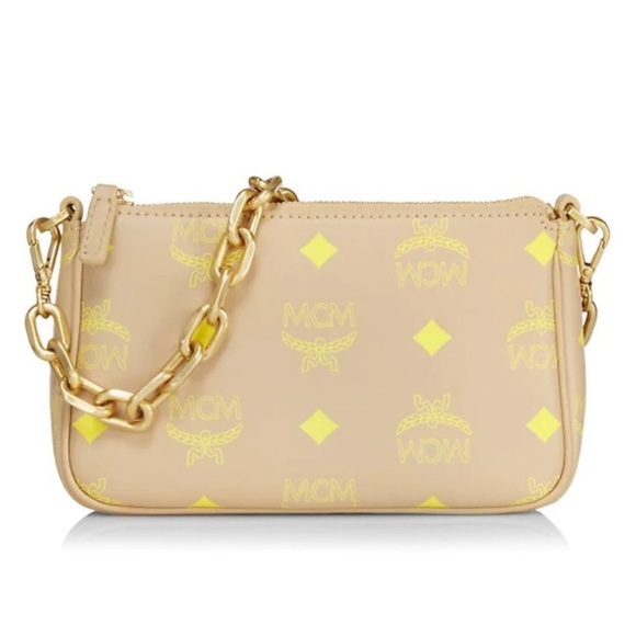 MCM  Mini Color Splash Logo Pouch-On-Chain, Crossbody & Shoulder Purse - Picture 1 of 15